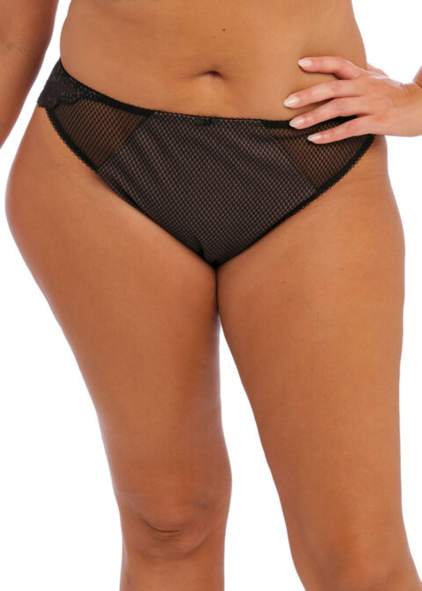 Peek & Beau floral mesh lingerie thong in black