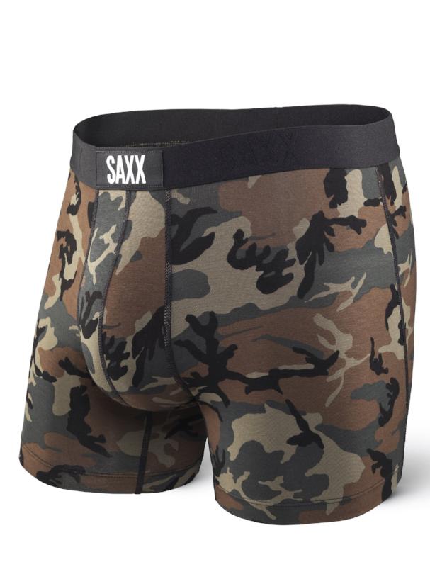SAXX Underwear Vibe Boxer Modern Fit Woodland Camo – Whisper Intimate  Apparel