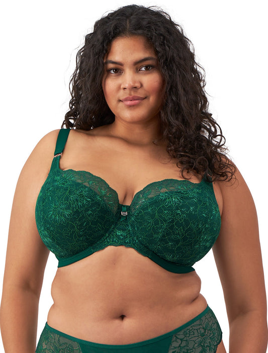 Brianna Padded Half Cup Bra in Rainforest