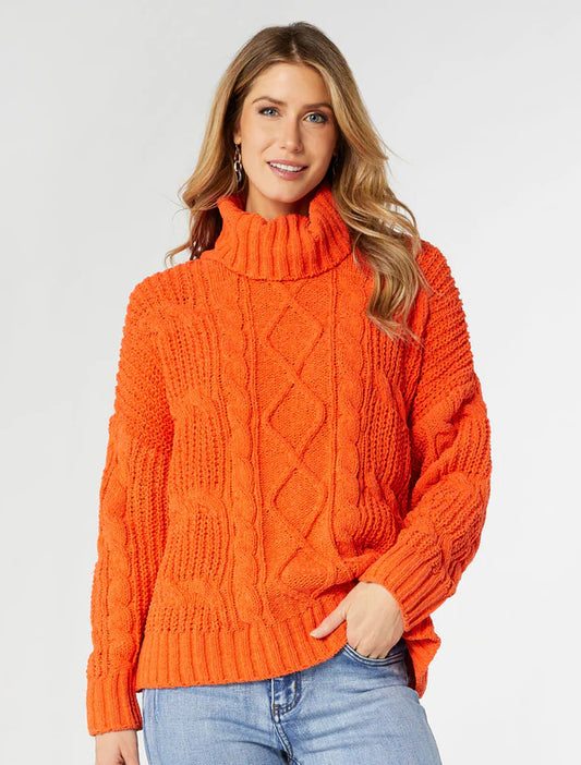 Roux Chunky Knit Turtleneck Sweater