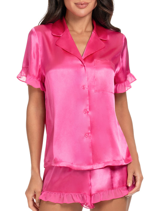 Alice Luxe Satin Shortie PJ Set