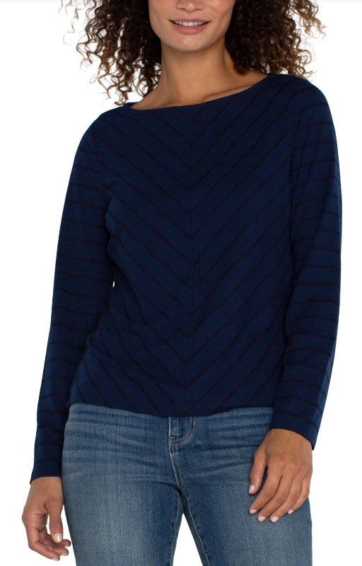 Long Sleeve Miter Knit Top