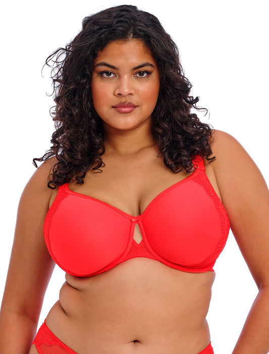 Charley Underwire Bandless Spacer Fabric T-Shirt Bra in Salsa